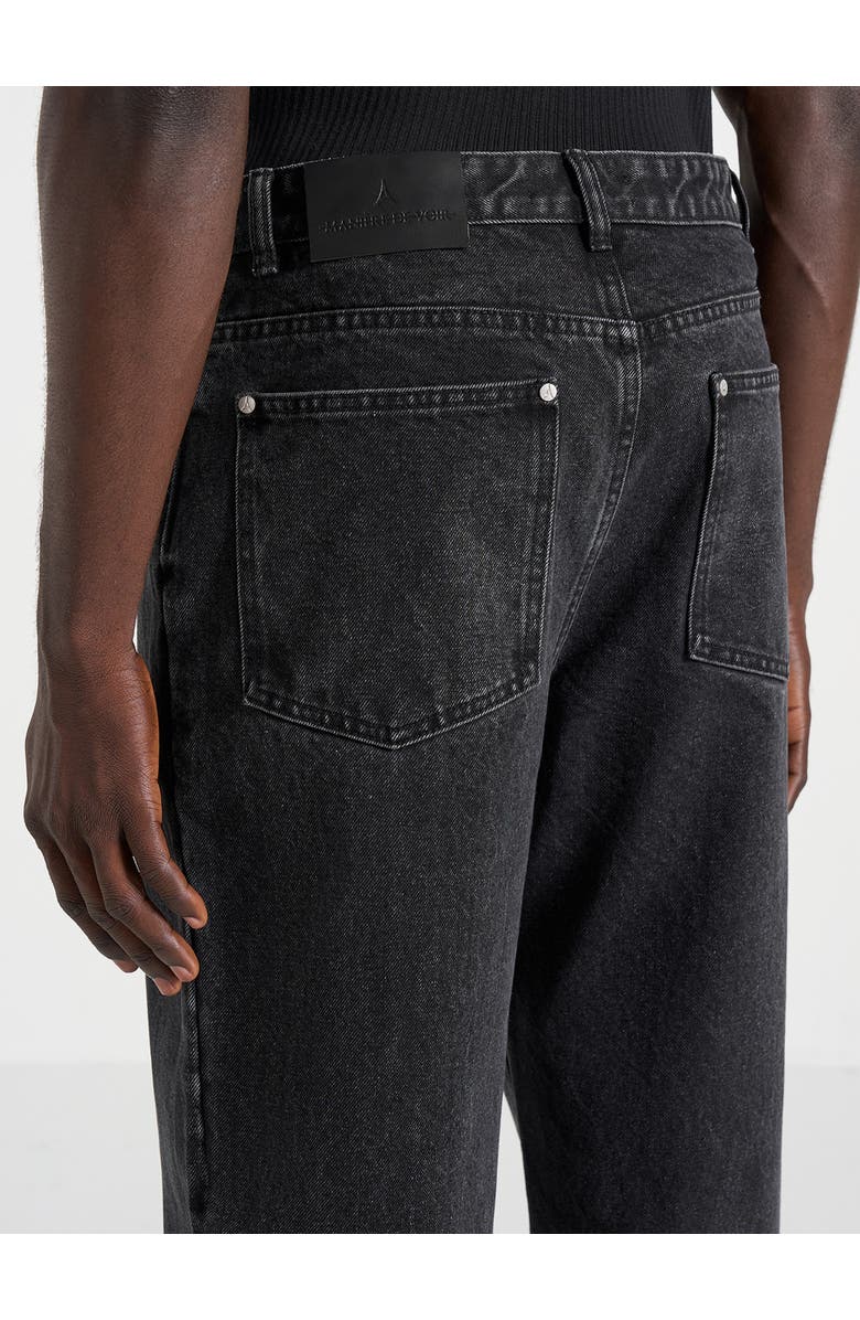 Manière De Voir Classic Relaxed Denim, Alternate, color, Black