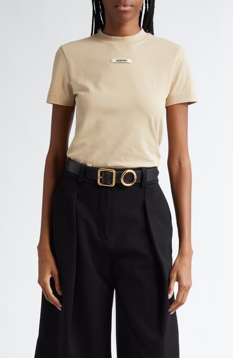 Le T-Shirt Logo Embroidered Grosgrain T-Shirt