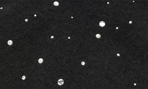 Karl Lagerfeld Paris Scattered Crystal Beret In Black