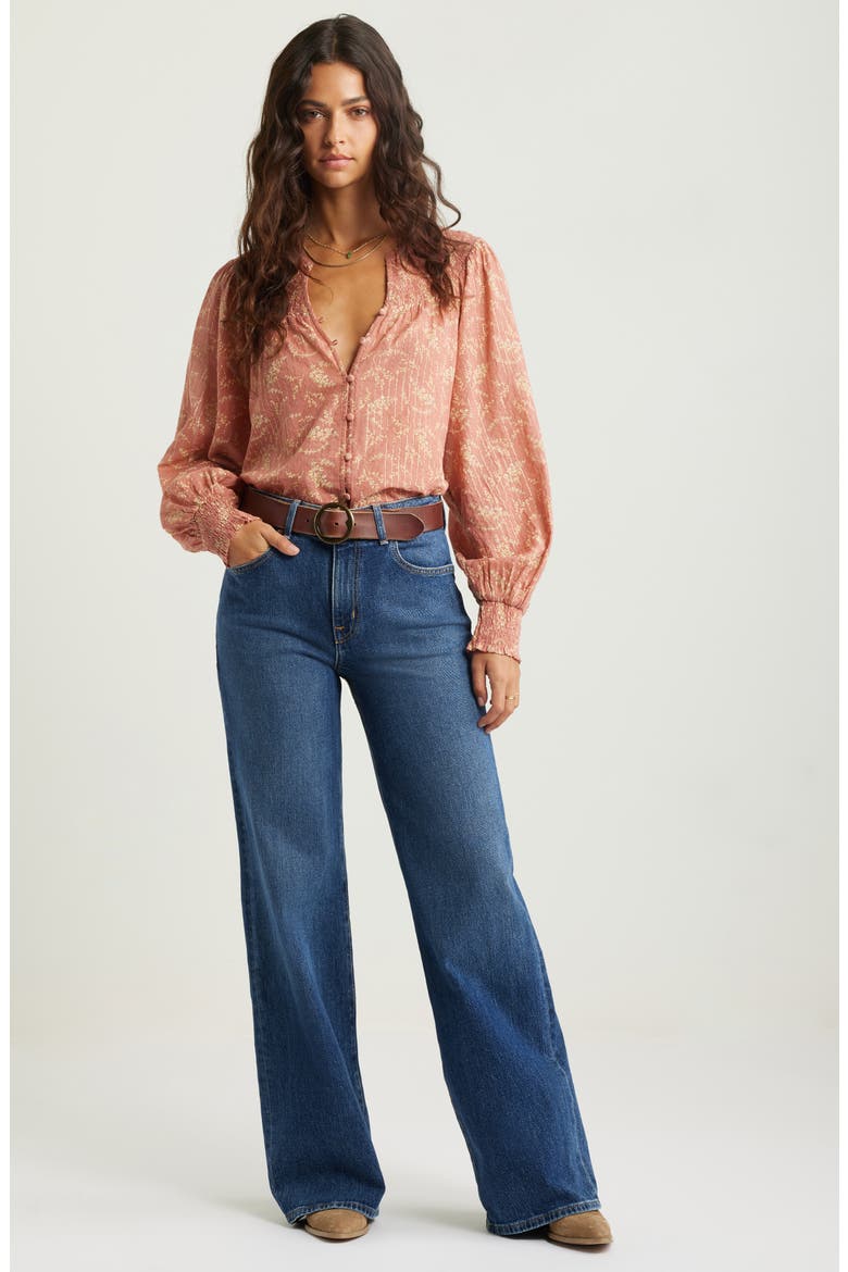 High Rise Wide Leg Jeans, Alternate, color, DARK WASH