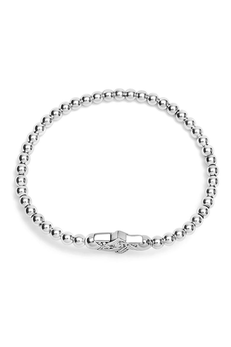 Signature Caviar Star of David Stretch Bracelet, Alternate, color, SILVER