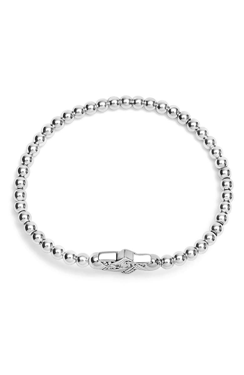 LAGOS Signature Caviar Star of David Stretch Bracelet, Alternate, color, Silver