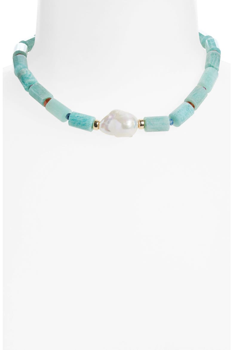Curio Necklace, Alternate, color, BLUE/ AMAZONITE