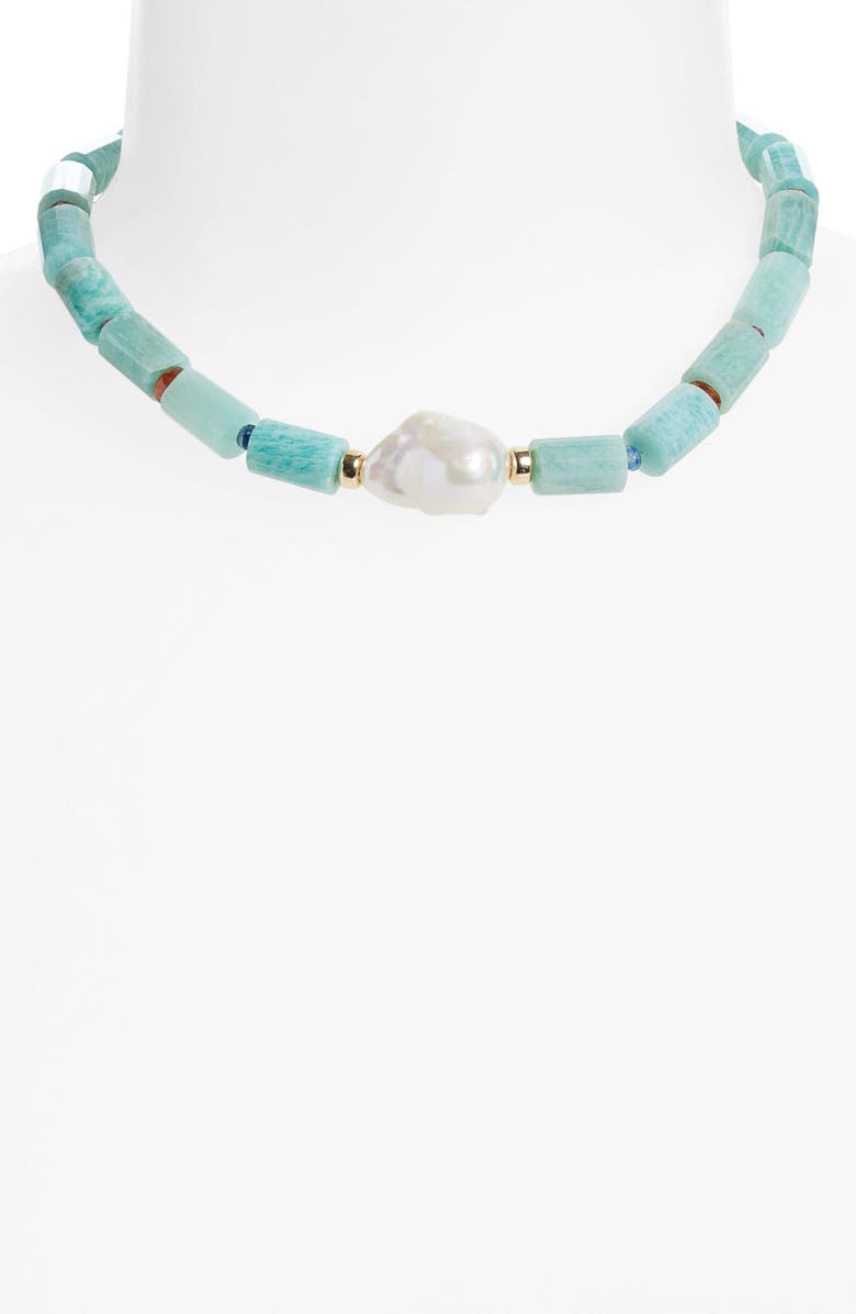 Lizzie Fortunato Curio Necklace, Alternate, color, Blue/ Amazonite