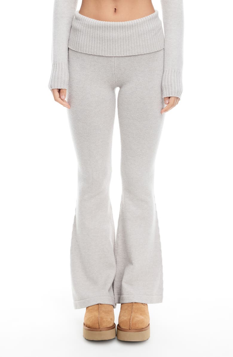 LIONESS Muse Flare Leg Sweater Knit Pants, Main, color,