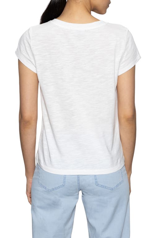 Shop Sanctuary The New Girl Split Neck T-shirt In White