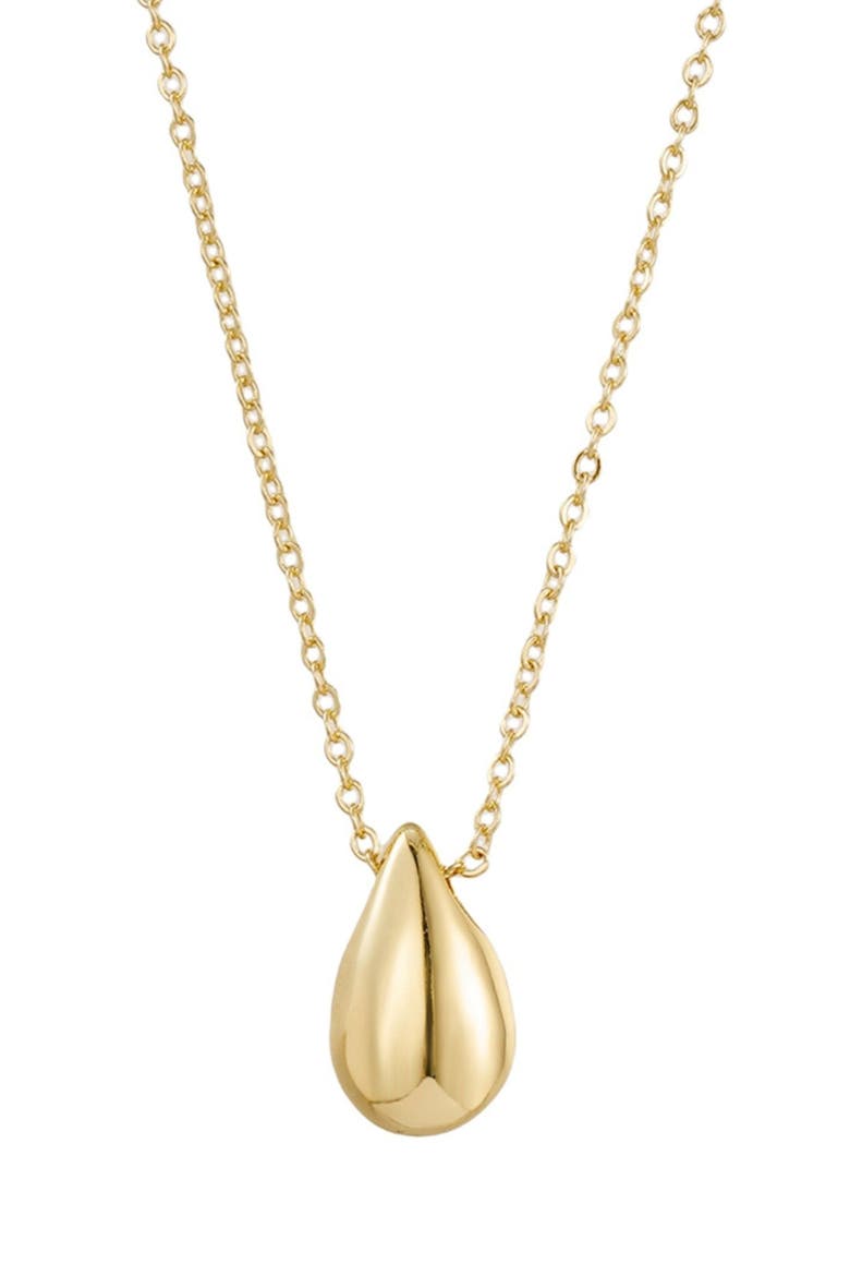Teardrop Pendant Necklace, Alternate, color, GOLD