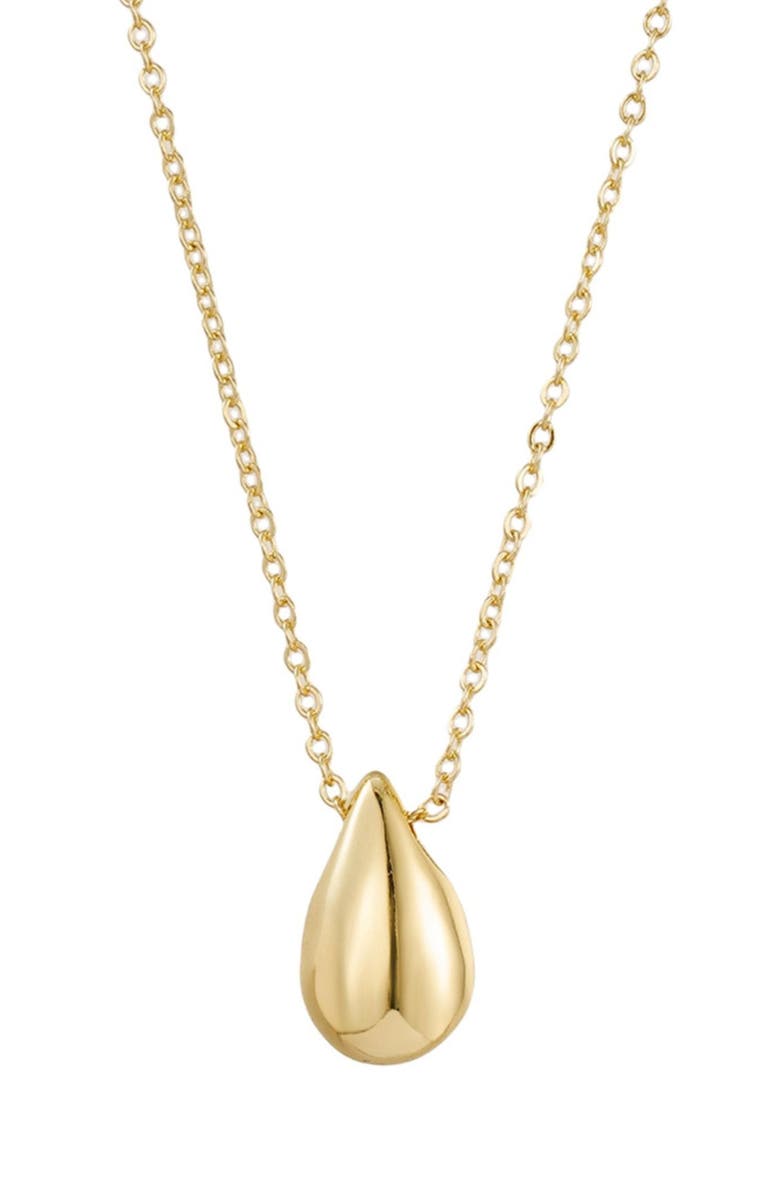 Adornia Teardrop Pendant Necklace, Alternate, color, Gold
