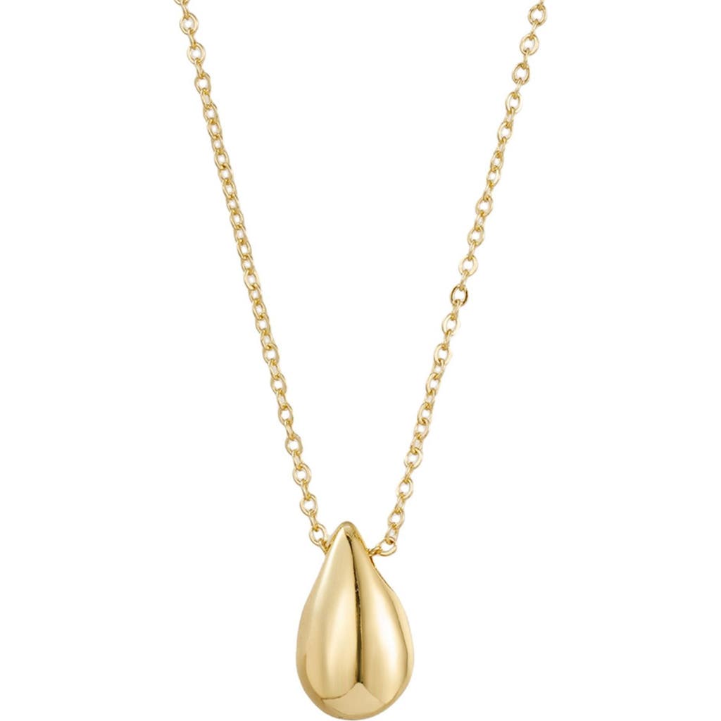 Adornia 14k Plated Teardrop Necklace In Gold