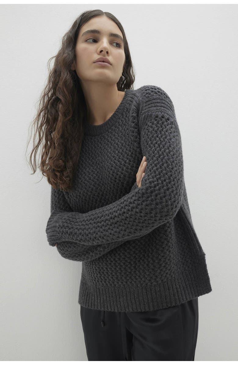 NAKED CASHMERE Clara Crewneck Cashmere Sweater, Alternate, color, Charcoal