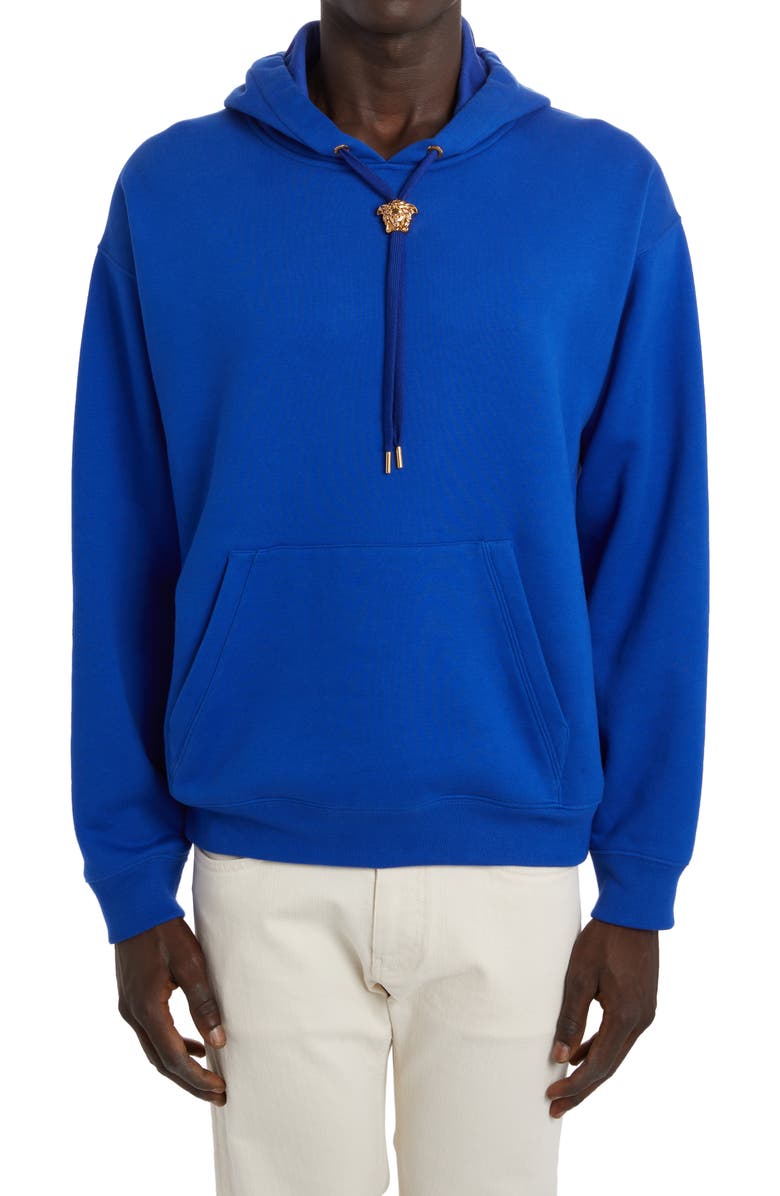 Versace Medusa Bolo Cotton Hoodie, Main, color, 