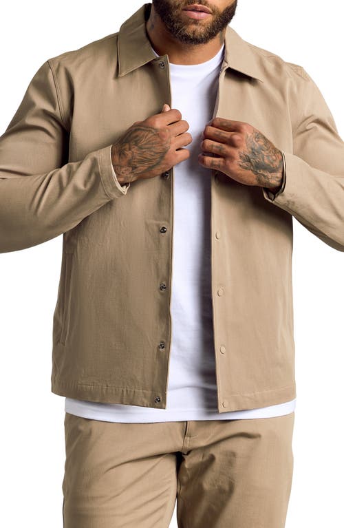 True Classic Water Repellent Coach's Jacket In Brown