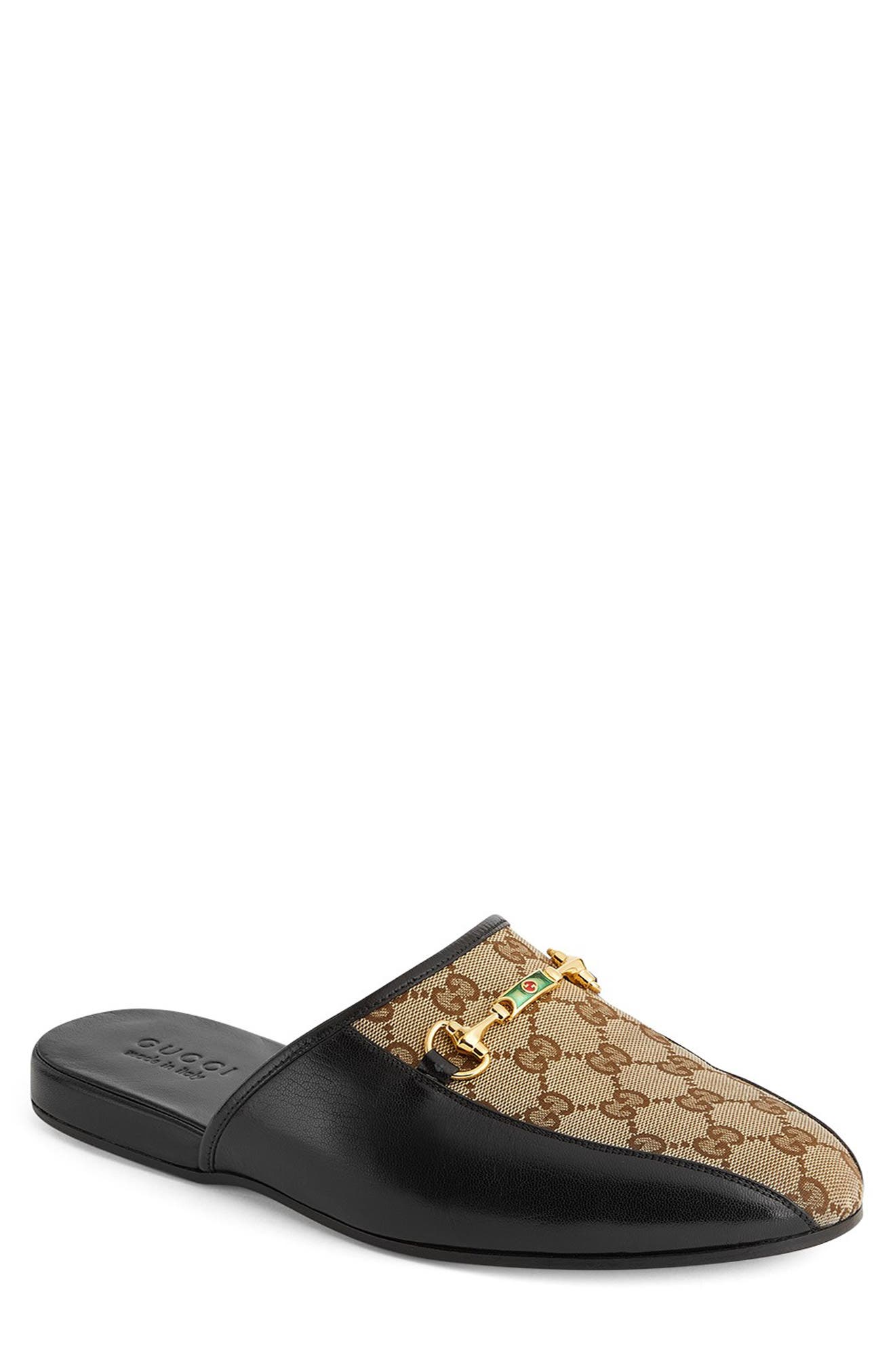 Gucci Lucius Horsebit GG Supreme Slipper, Main, color, 