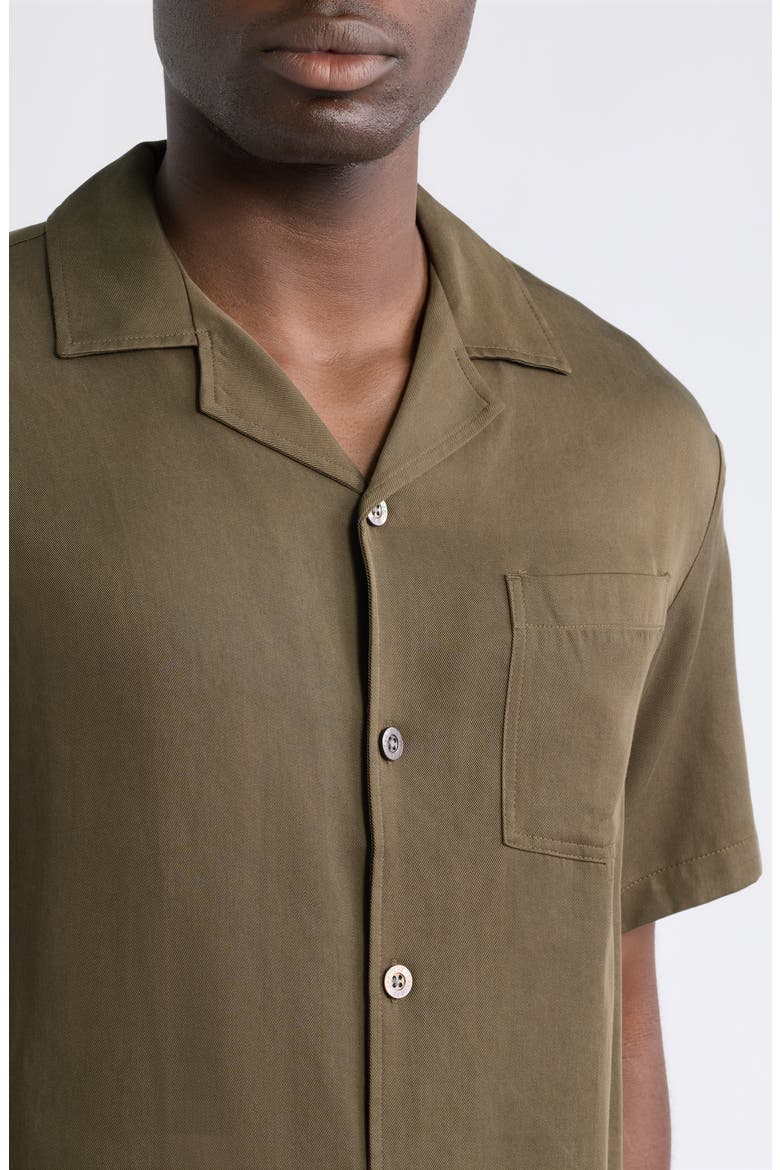 Solid Camp Shirt, Alternate, color, KHAKI- 03