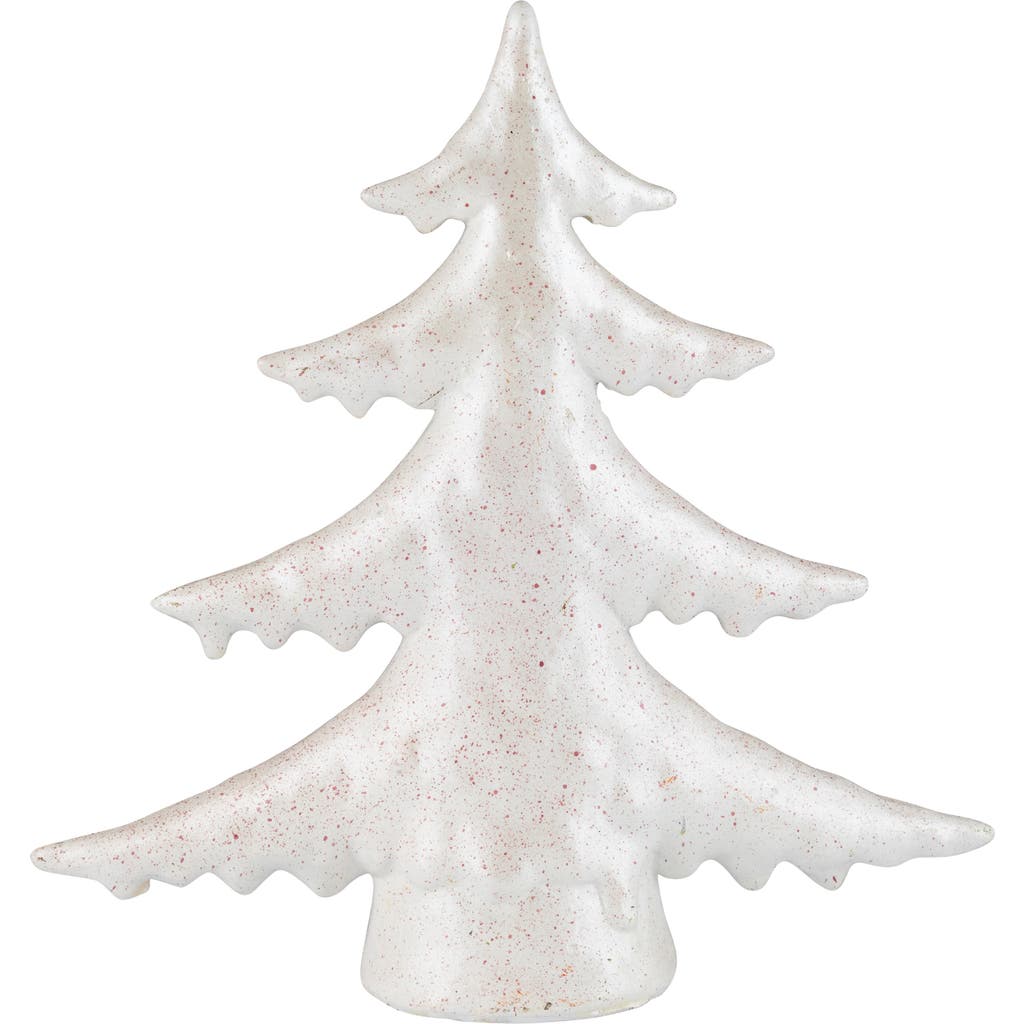 Northlight Shiny Speckled Christmas Tree Tabletop Decoration In White