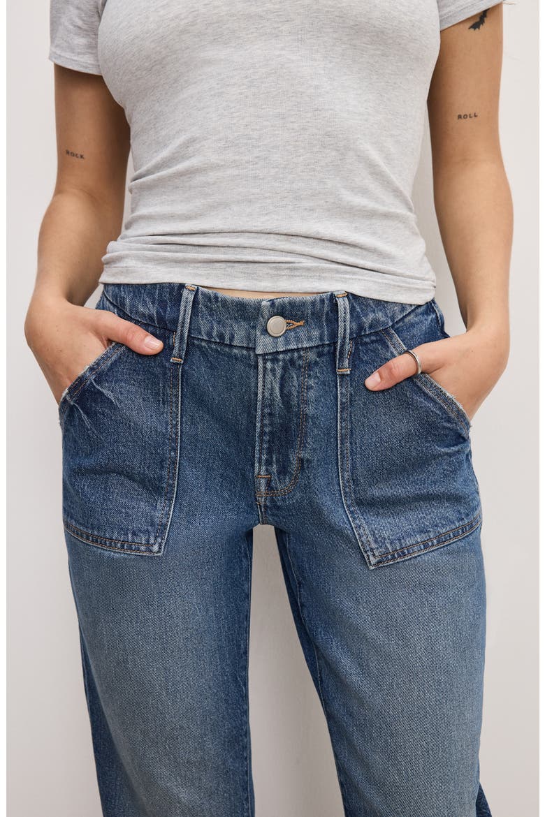 Good Petite High Waist Carpenter Jeans, Alternate, color, INDIGO747
