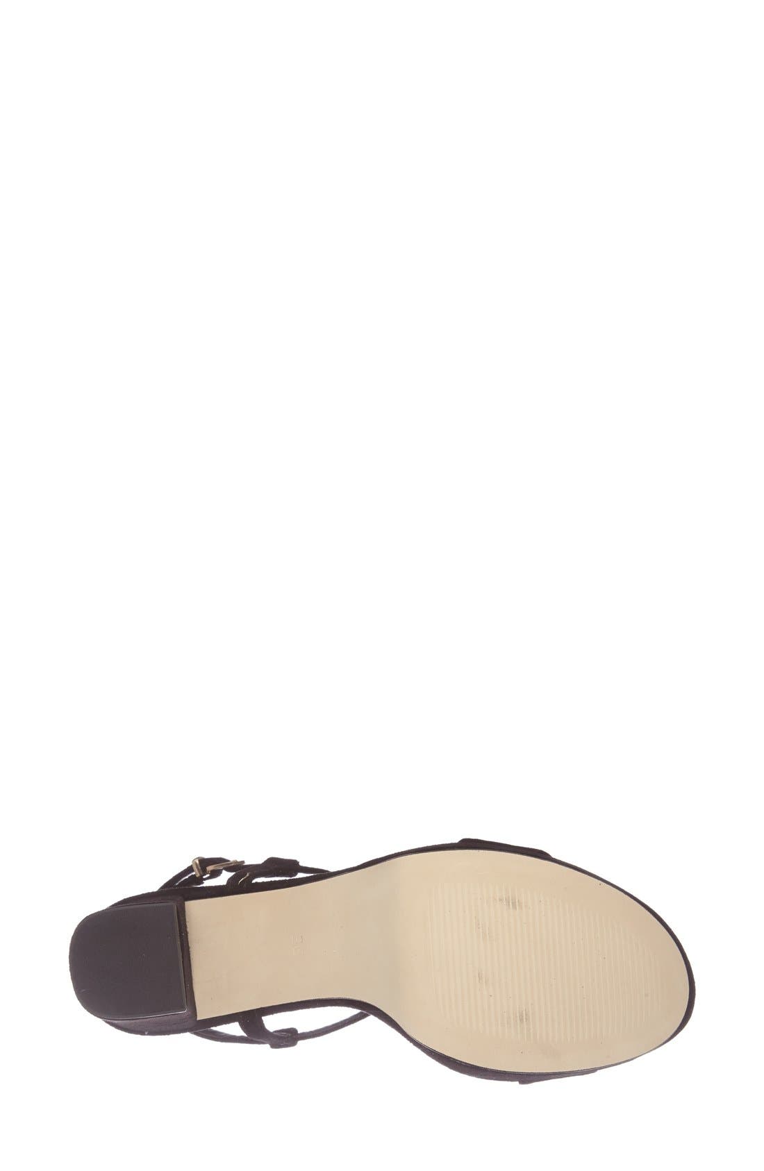 'Jilly' Sandal, Alternate, color, BLACK SUEDE