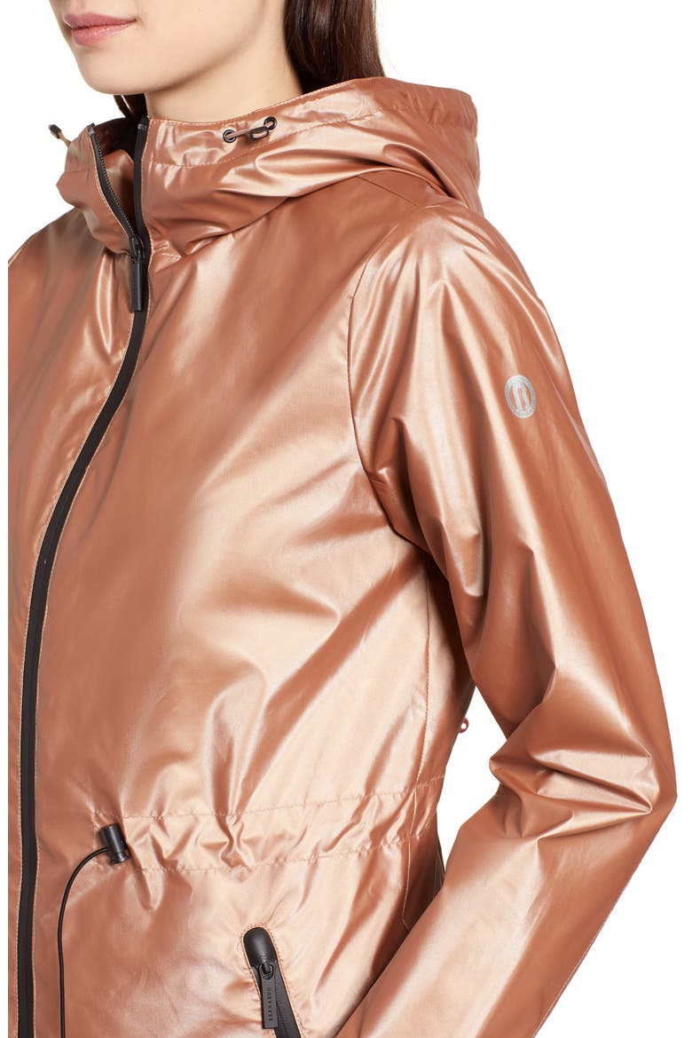 Metallic Rain Jacket, Alternate, color, METALLIC PINK