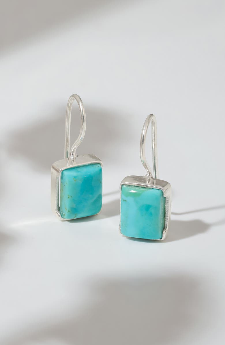 YS GEMS Semiprecious Stone Drop Earrings, Alternate, color, Turquoise