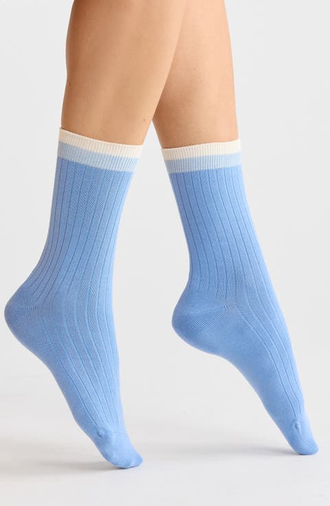 Tipped Wide Rib Dress Socks