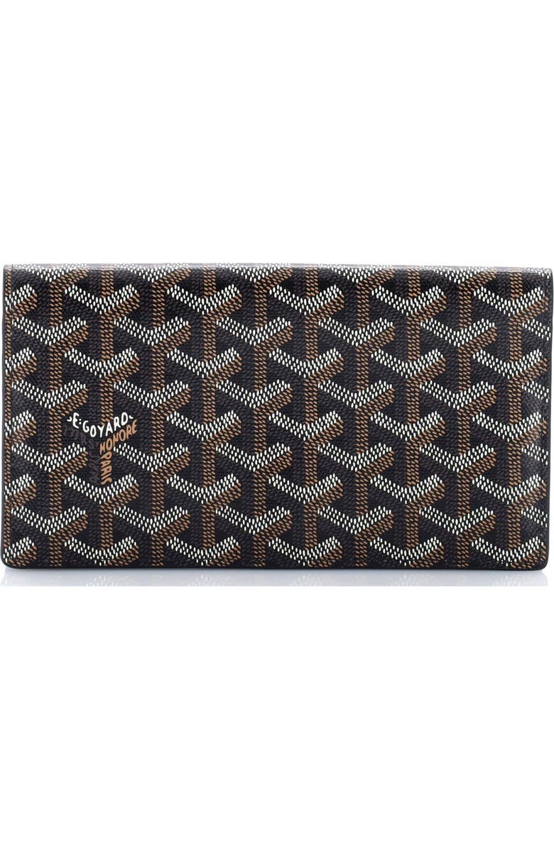 Pre-Owned Goyard Richelieu Wallet Coated Canvas Long, Main, color, Black