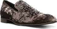Donald Pliner Velvet Rhinestone Venetian Slipper