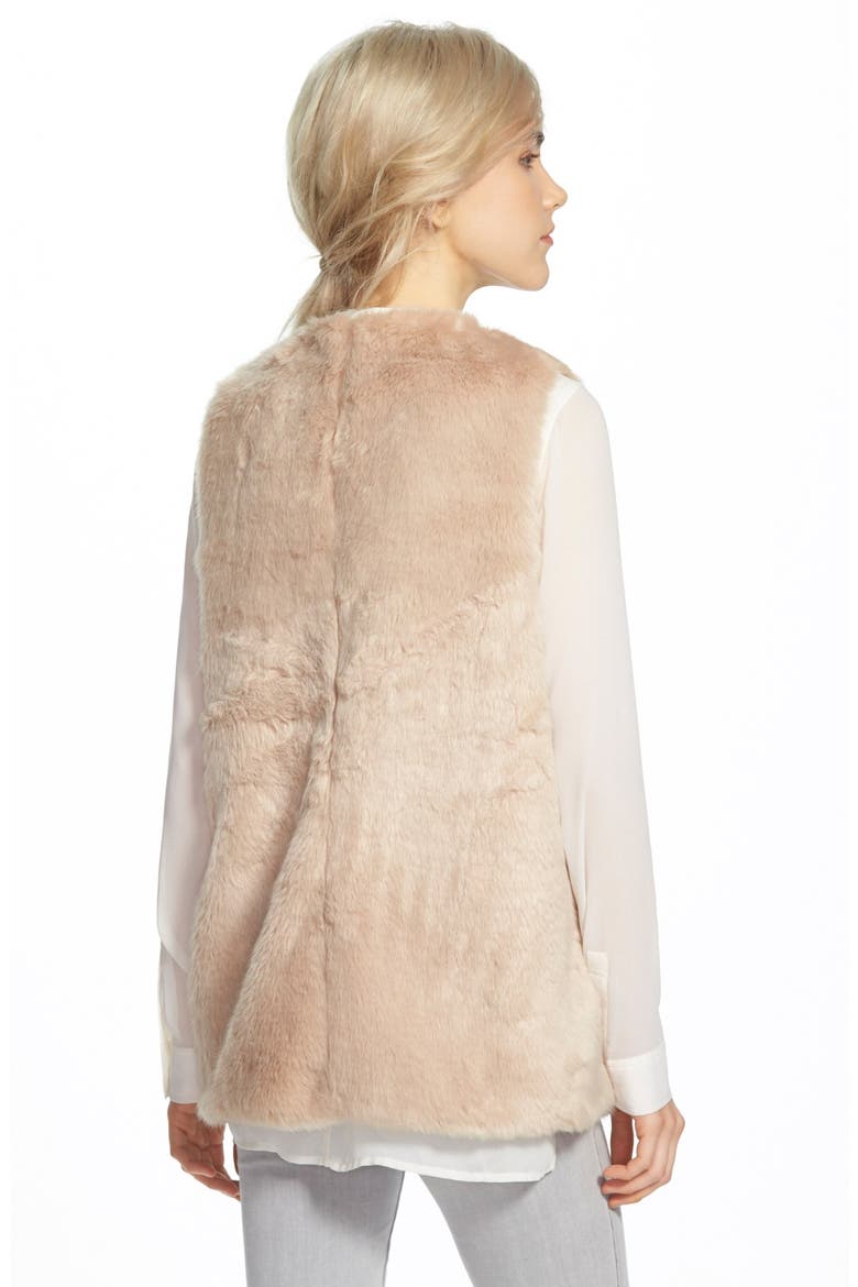 Faux Fur Vest, Alternate, color, CAMEL