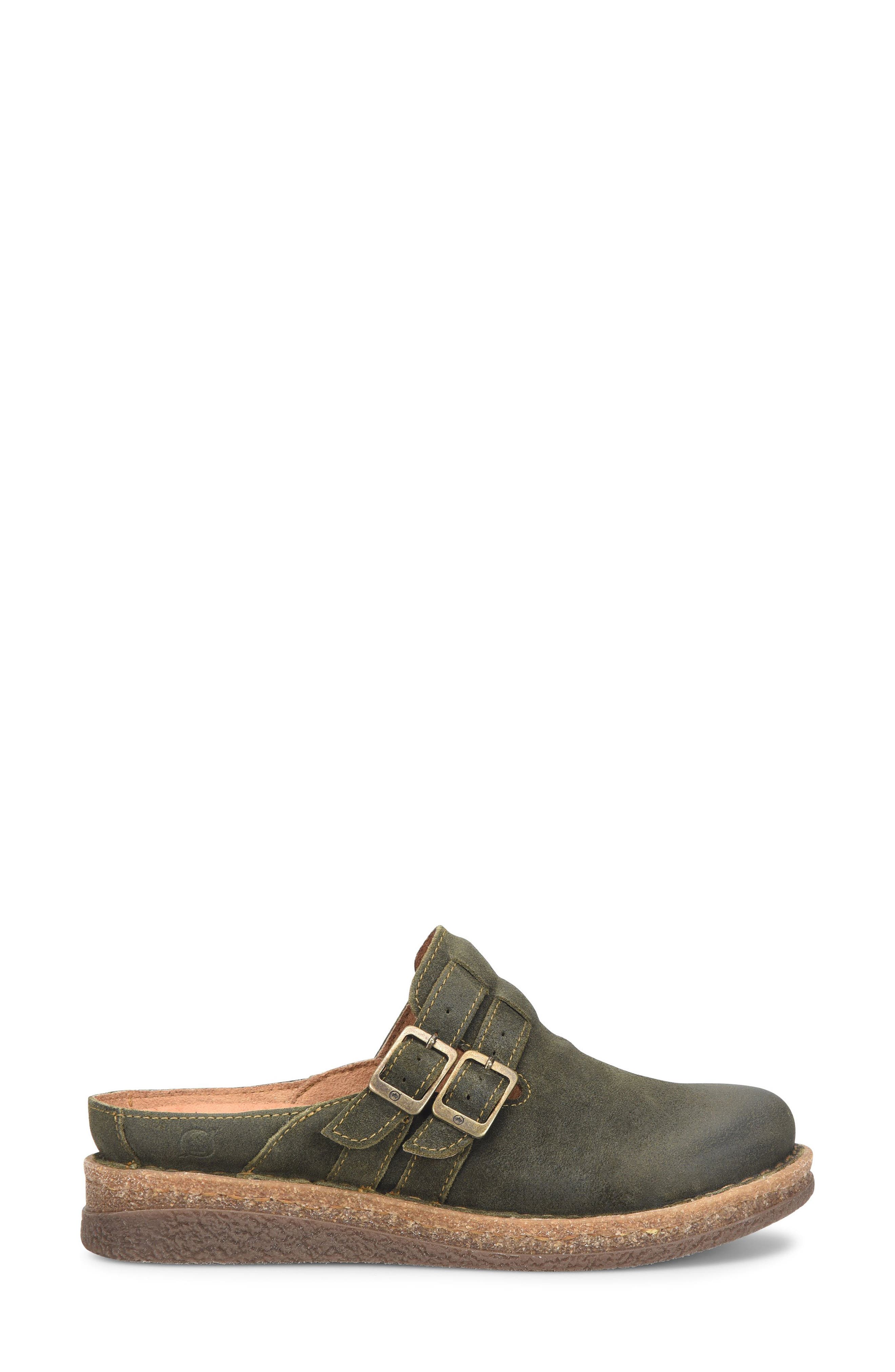Cort Distressed Clog, Alternate, color, GREEN DISTRESSED