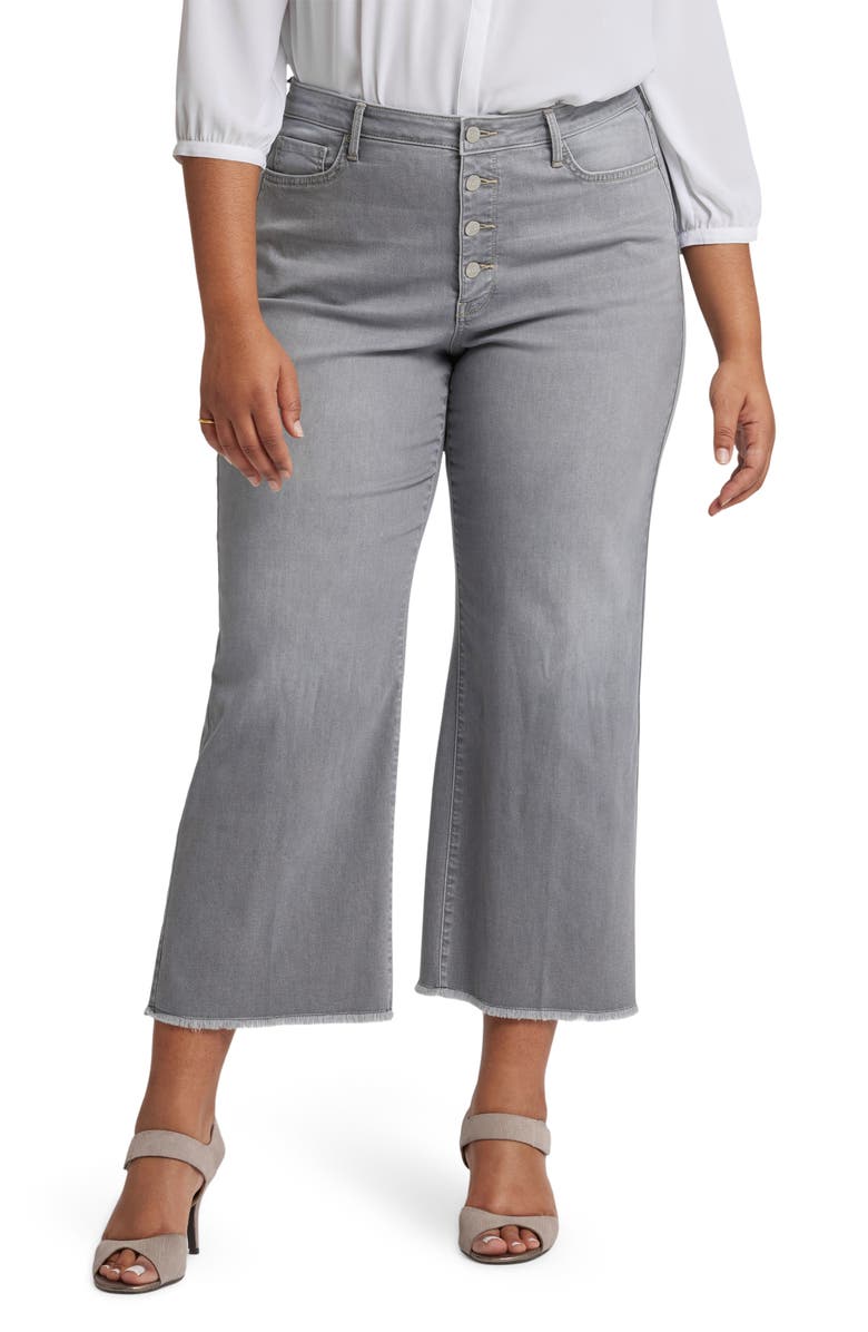 NYDJ Teresa Frayed High Waist Ankle Wide Leg Jeans, Main, color, 