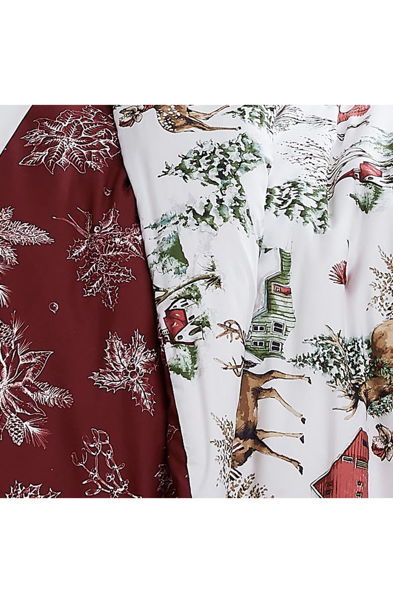 SOUTHSHORE FINE LINENS White Christmas Oversize Holiday Duvet Set, Alternate, color, White Christmas