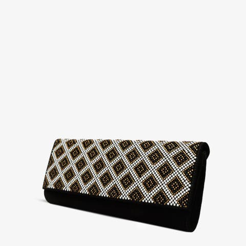 The Nampula Glitter Suede Leather Clutch