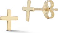 Ember Fine Jewelry 14K Gold Cross Stud Earrings
