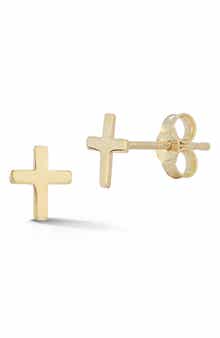 Ember Fine Jewelry 14K Gold Cross Stud Earrings