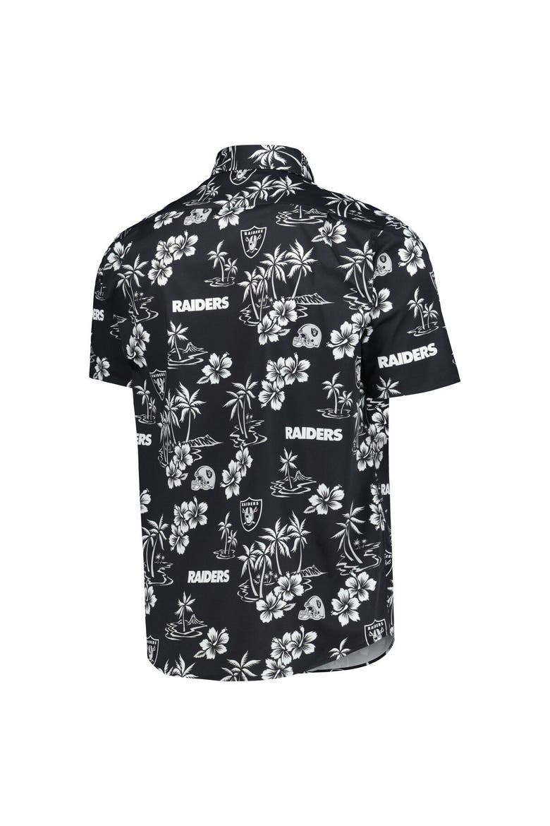 Men's Reyn Spooner Black Las Vegas Raiders Kekai Button-Up Shirt, Alternate, color, Black