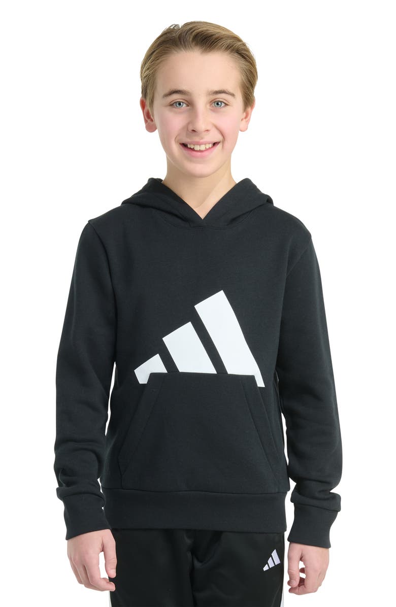 adidas Kids' Big Logo Fleece Hoodie, Main, color, Black