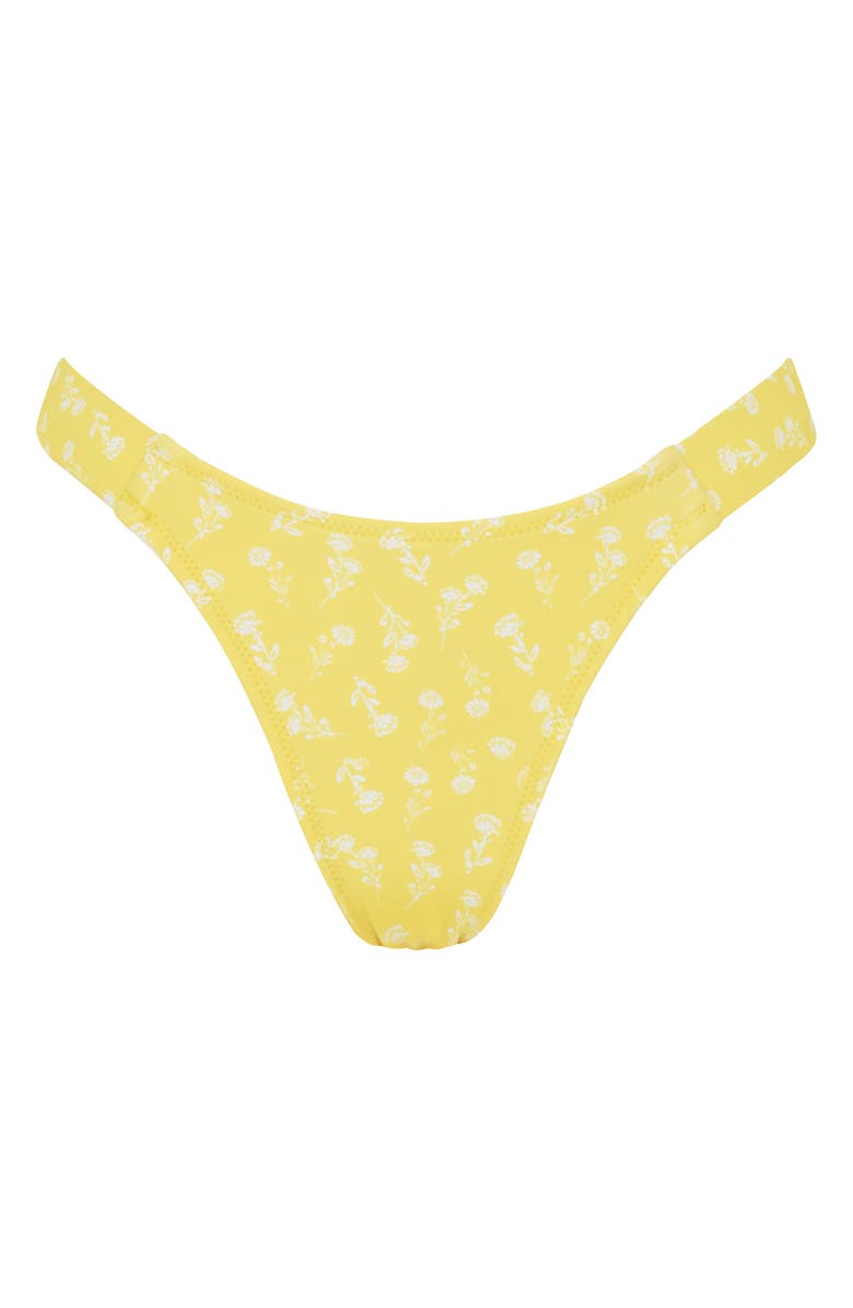 HOUSE OF CB Mariposa Floral Bikini Bottoms, Alternate, color, Yellow White Floral