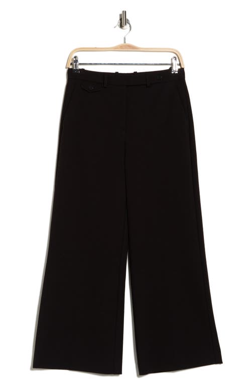 Theory Nadeema Polished Wide Leg Pants In Black