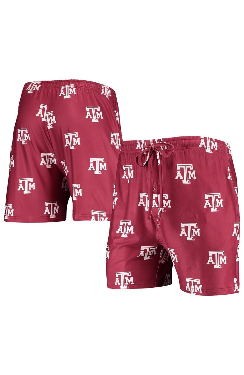 CONCEPTS SPORT Men's Concepts Sport Maroon Texas A&M Aggies Flagship Allover Print Jam Shorts, Main, color, Maroon