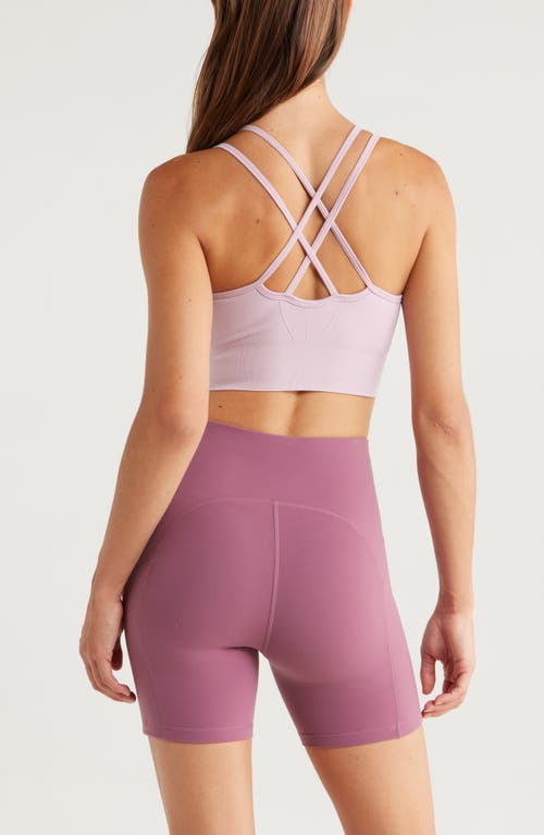 Zella Seamless Strappy Sports Bra In Pink