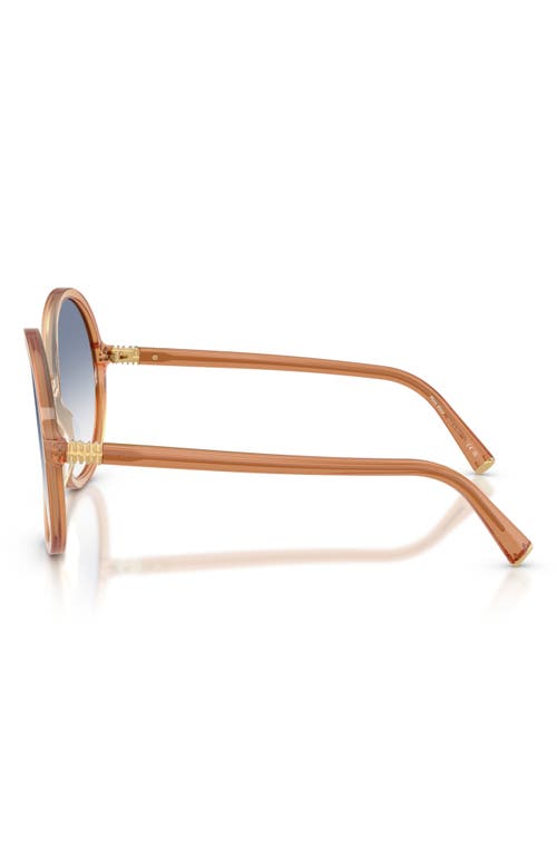 Miu Miu 59mm Gradient Round Sunglasses In Brown