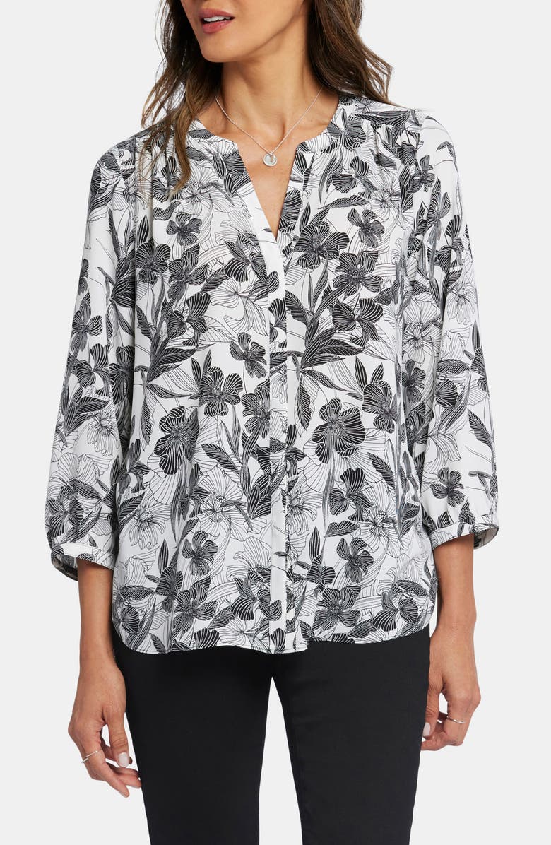 NYDJ Pintuck Blouse, Main, color, Acantha