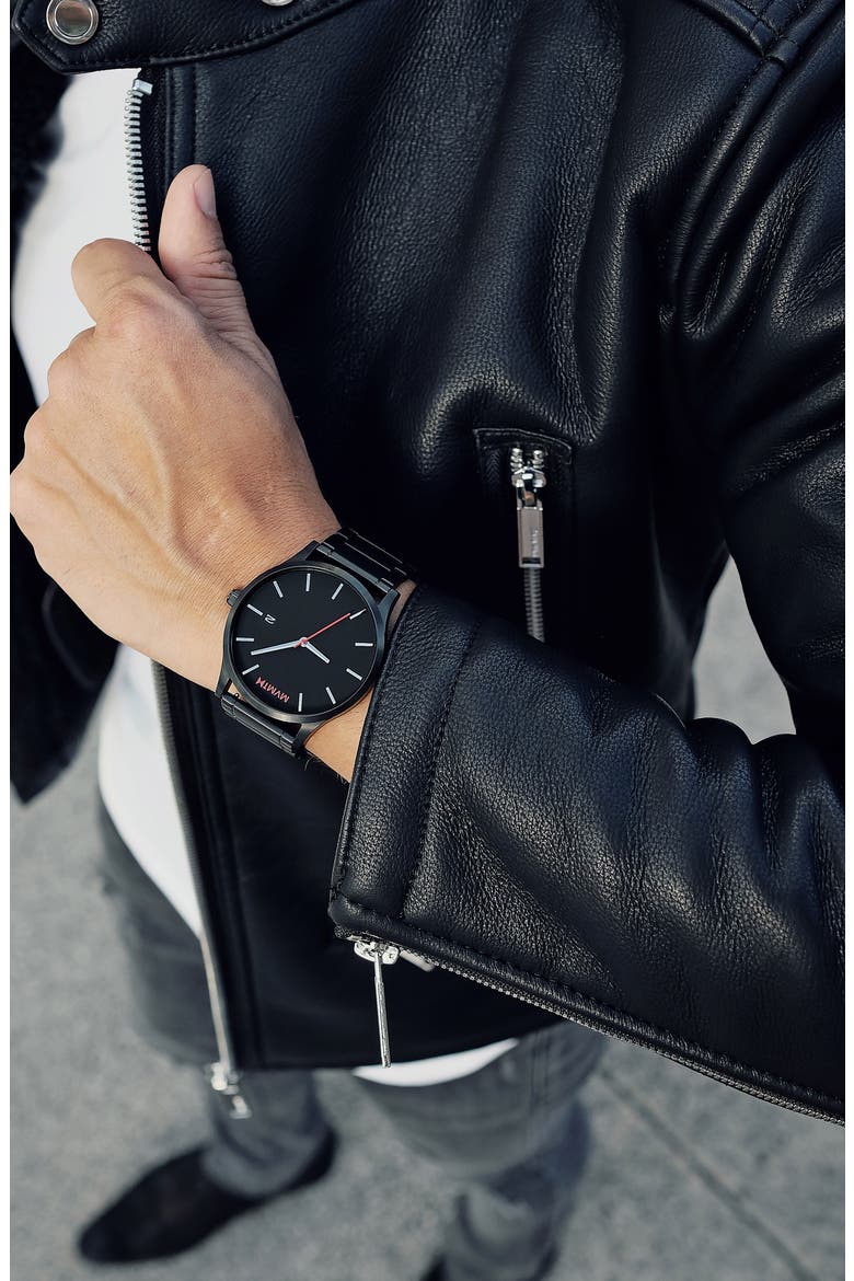 Classic Bracelet Watch, 45mm, Alternate, color, BLACK