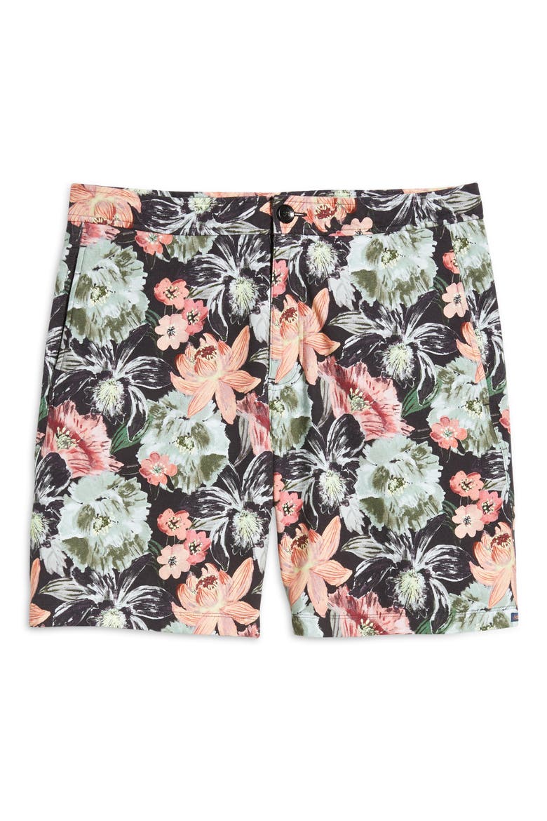 Flex Pro Jersey Shorts, Alternate, color, CHARCOAL MIAMI MAGNOLIA