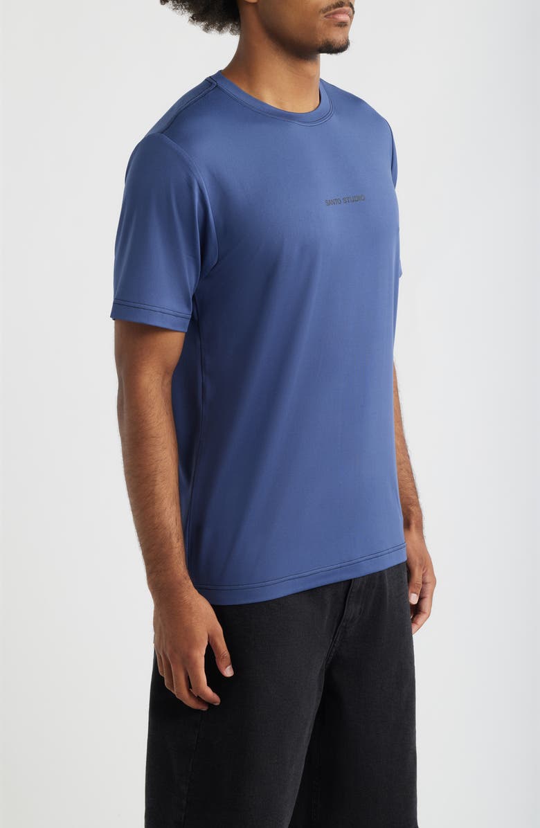 SANTO STUDIO Tempo Wordmark Tech T-Shirt, Alternate, color, Blue