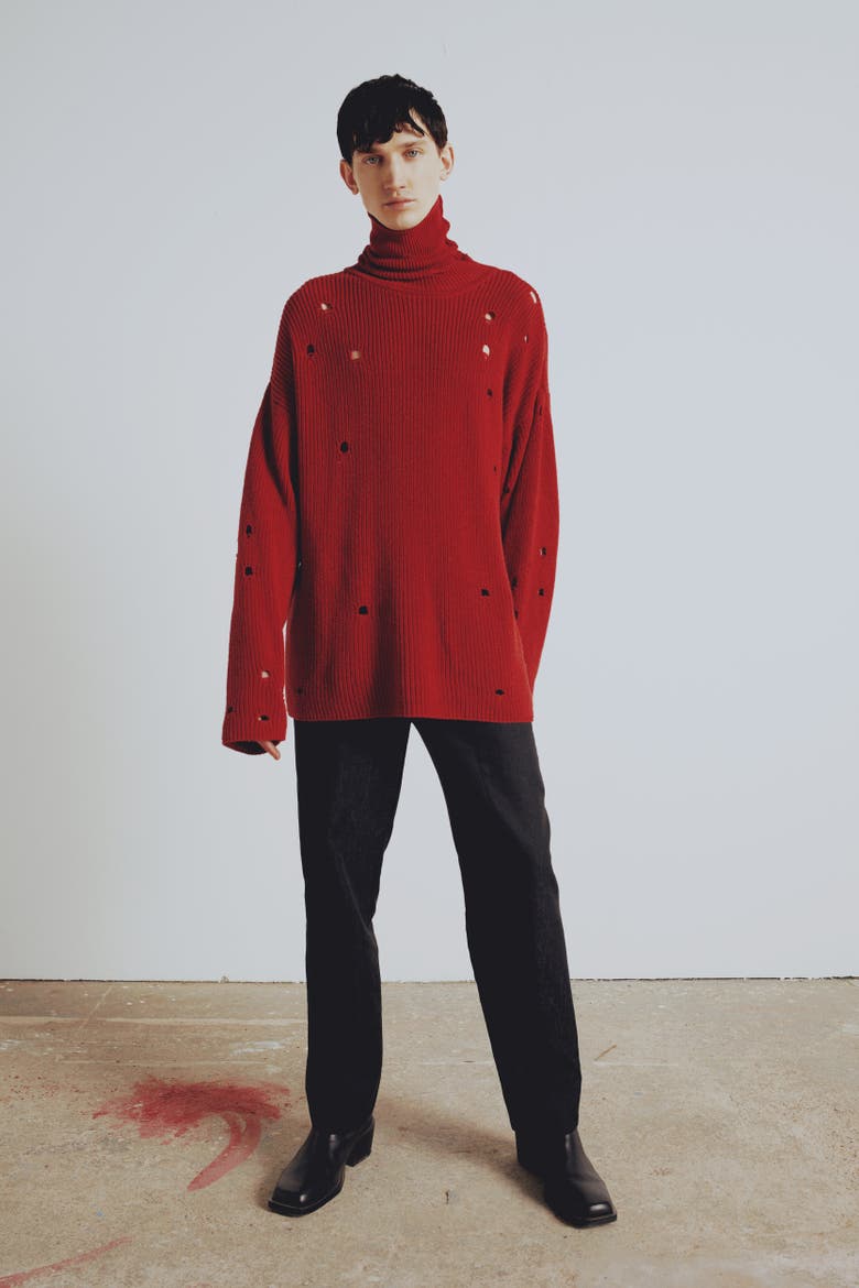 Cashmere Blend  Your *Itch High Neck Sweat, Alternate, color, Red