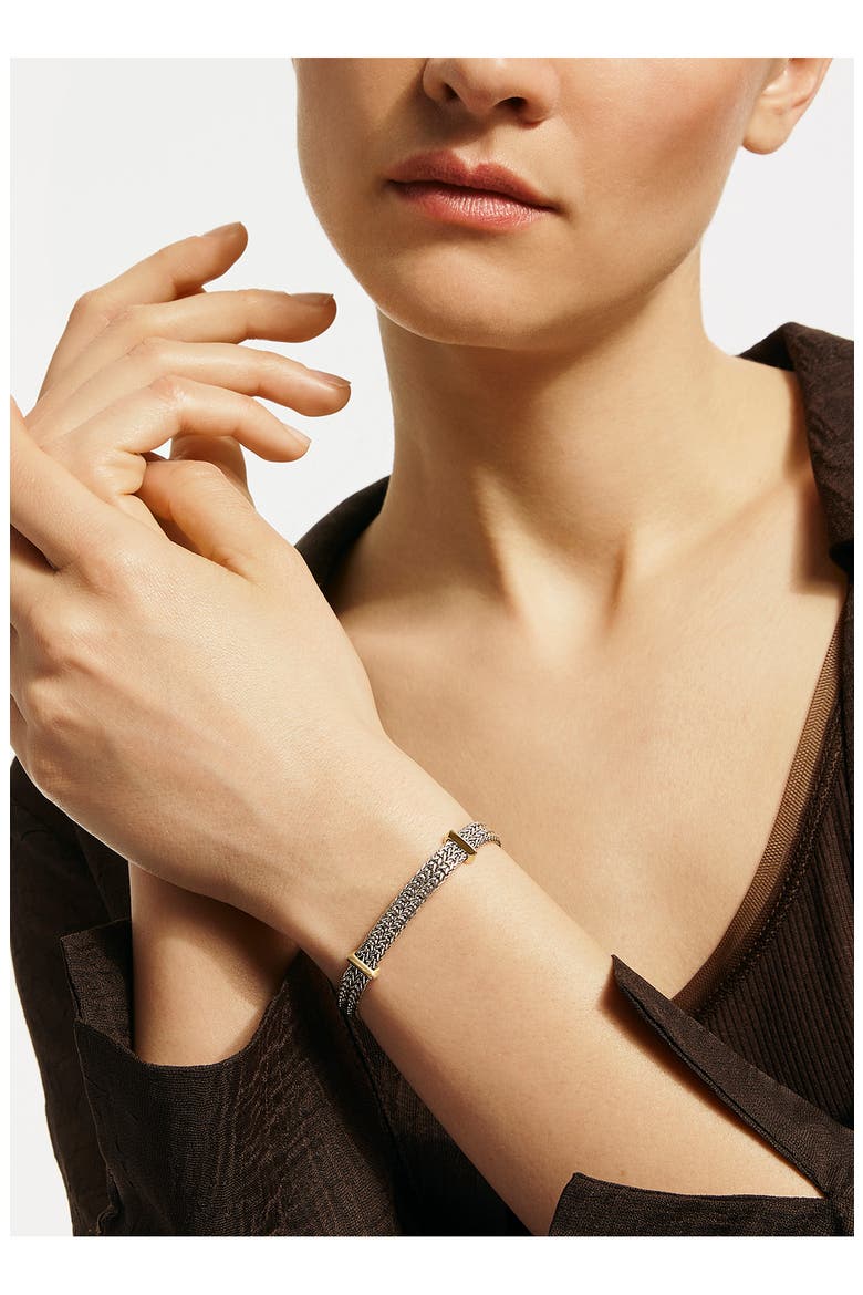 Icon Link Bracelet, 6mm, Alternate, color, SILVER AND GOLD