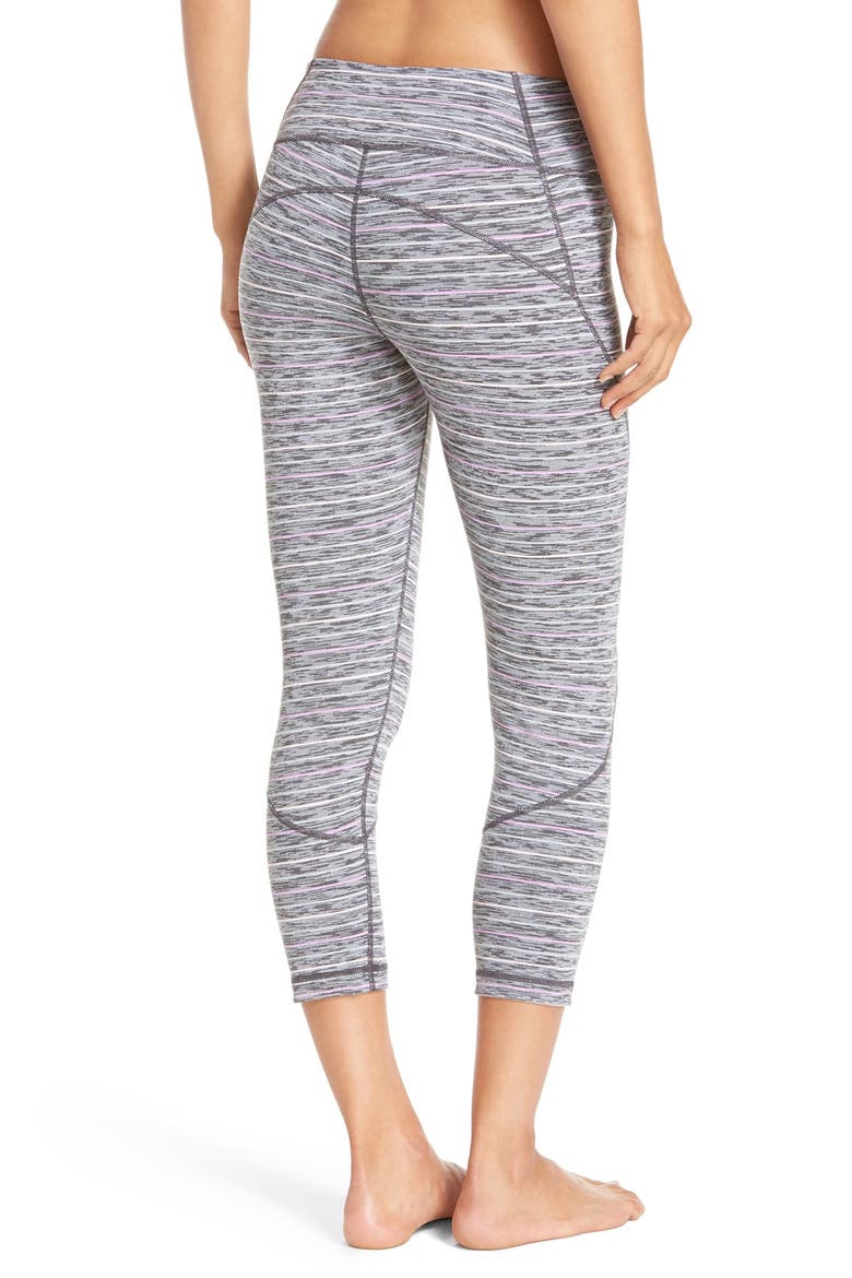 'Live In' Crop Leggings, Alternate, color, GREY GRAPHITE  TRIPLE STRIPE