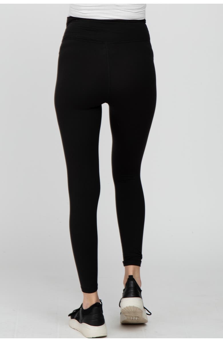 PinkBlush V-Waist Leggings, Alternate, color, Black