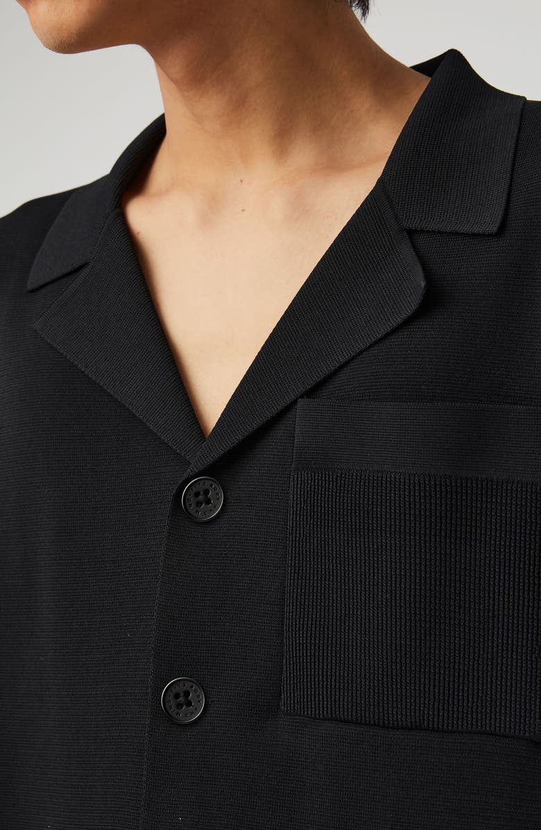 AlphaTauri Fanoa Short Sleeve Button-Up Knit Shirt, Alternate, color, 