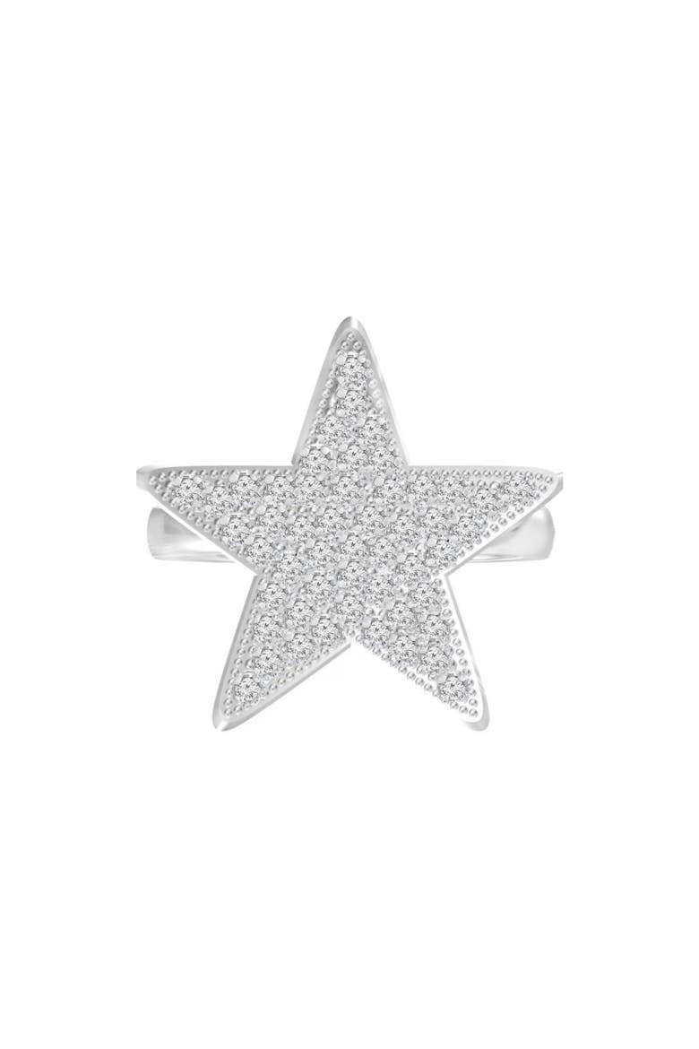 Crystal Star Ring, Main, color, Silver